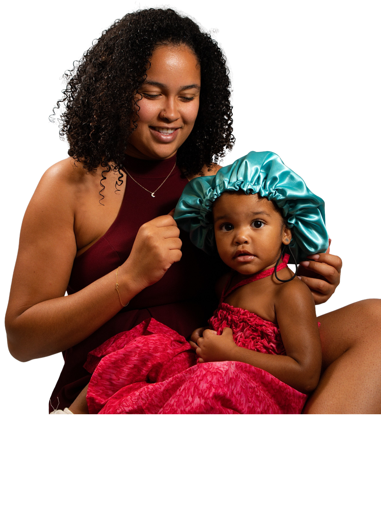 Bonnet en satin enfant